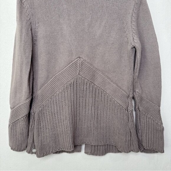 Pure Handknit Womens M/L Tan Cotton Chunky Knit Cardigan - Picture 13 of 15